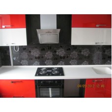 Кухня (красный/белый/черный) на заказ №162 в Кишиневе