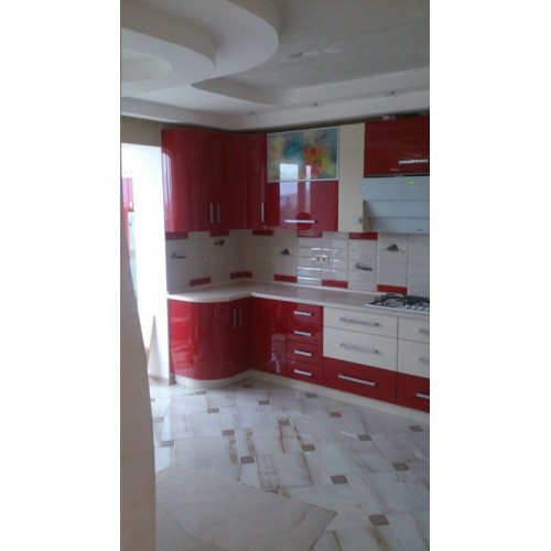 Кухня (красный/белый) на заказ №187 в Кишиневе