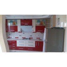 Кухня (красный/белый) на заказ №187 в Кишиневе