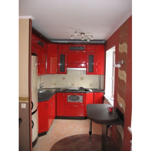 Кухня (красный) на заказ №191 в Кишиневе