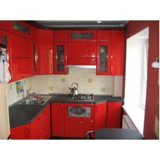 Кухня (красный) на заказ №191 в Кишиневе