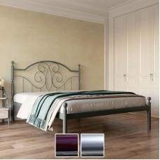 Кровать металлическая Офелия, бордо/металлик/палитра Bella Letto (Металл-Дизайн) в Кишиневе