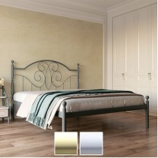 Кровать металлическая Офелия, бежевый/белый бархат (Металл-Дизайн) в Кишиневе