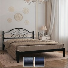 Кровать металлическая Анжелика, черный бархат/черный (Металл-Дизайн) в Кишиневе