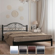 Кровать металлическая Анжелика, белый/черная медь/коричневый/черное золото (Металл-Дизайн) в Кишиневе