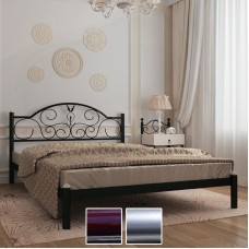 Кровать металлическая Анжелика, бордо/металлик/палитра Bella Letto (Металл-Дизайн) в Кишиневе