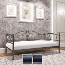 Кровать-диван металлическая Анжелика мини, черный бархат/черный (Металл-Дизайн) в Кишиневе