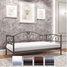 Кровать-диван металлическая Анжелика мини, белый/черная медь/коричневый/черное золото (Металл-Дизайн) в Кишиневе