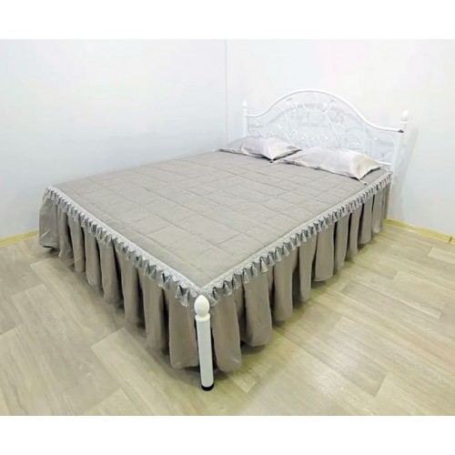 Кровать металлическая Франческа, черный бархат/черный (Металл-Дизайн) в Кишиневе
