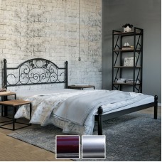 Кровать металлическая Франческа, бордо/металлик/палитра Bella Letto (Металл-Дизайн) в Кишиневе