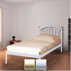Кровать металлическая Монро мини, бежевый/белый бархат (Металл-Дизайн) в Кишиневе
