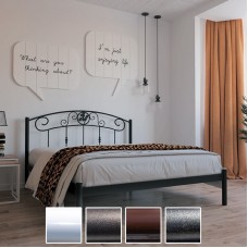 Кровать металлическая Монро, белый/черная медь/коричневый/черное золото (Металл-Дизайн) в Кишиневе