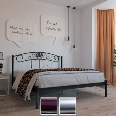 Кровать металлическая Монро, бордо/металлик/палитра Bella Letto (Металл-Дизайн) в Кишиневе