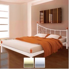 Кровать металлическая Калипсо, бежевый/белый бархат (Металл-Дизайн) в Кишиневе