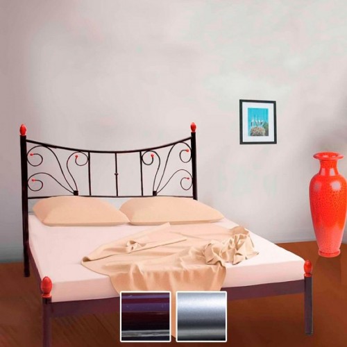 Кровать металлическая Калипсо-2, бордо/металлик/палитра Bella Letto (Металл-Дизайн) в Кишиневе