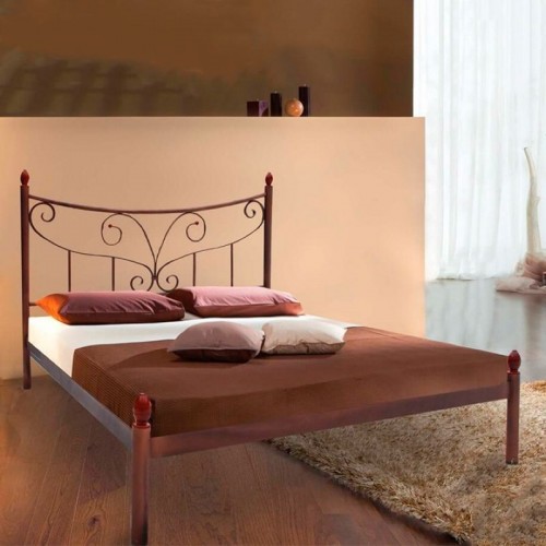 Кровать металлическая Луиза, бордо/металлик/палитра Bella Letto (Металл-Дизайн) в Кишиневе