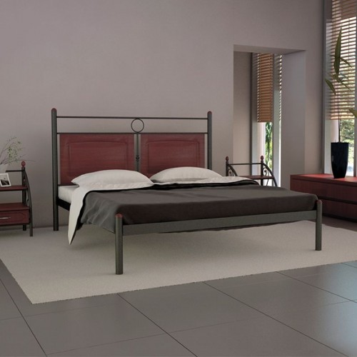 Кровать металлическая Николь, бордо/металлик/палитра Bella Letto (Металл-Дизайн) в Кишиневе