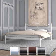 Кровать металлическая Адель, белый/черная медь/коричневый/черное золото (Металл-Дизайн) в Кишиневе