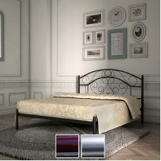 Кровать металлическая Скарлет, бордо/металлик/палитра Bella Letto (Металл-Дизайн) в Кишиневе