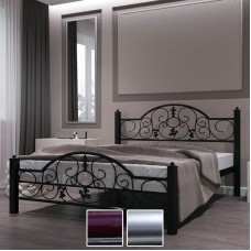 Кровать металлическая Жозефина, бордо/металлик/палитра Bella Letto (Металл-Дизайн) в Кишиневе