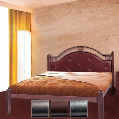 Кровать металлическая Эсмеральда, черная медь/коричневый/черное золото (Металл-Дизайн) в Кишиневе