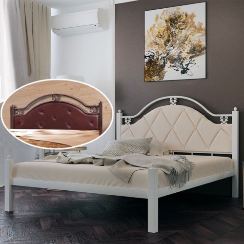Кровать металлическая Эсмеральда, бордо/металлик/палитра Bella Letto (Металл-Дизайн) в Кишиневе