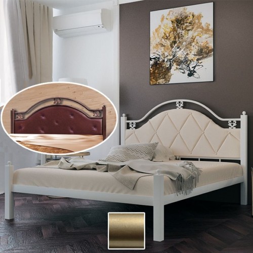 Кровать металлическая Эсмеральда, золото/палитра Структура (Металл-Дизайн) в Кишиневе