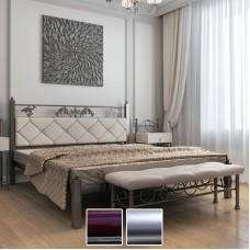 Кровать металлическая Стелла, бордо/металлик/палитра Bella Letto (Металл-Дизайн) в Кишиневе