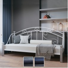 Кровать-диван металлическая Орфей, черный бархат/черный (Металл-Дизайн) в Кишиневе