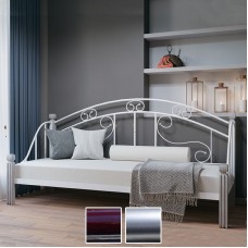Кровать-диван металлическая Орфей, бордо/металлик/палитра Bella Letto (Металл-Дизайн) в Кишиневе