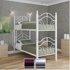 Двухъярусная разборная кровать Диана, бордо/металлик/палитра Bella Letto (Металл-Дизайн) в Кишиневе
