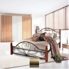 Кровать Джоконда на деревянных ногах, золото/палитра Структура (Металл-Дизайн) в Кишиневе