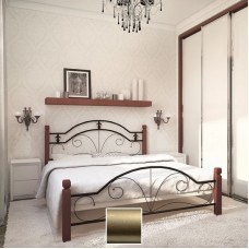 Кровать Диана на деревянных ногах, золото/палитра Структура (Металл-Дизайн) в Кишиневе