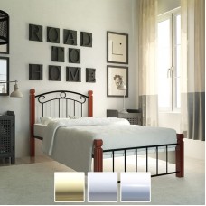 Кровать Монро на деревянных ногах, бежевый/белый бархат/белый (Металл-Дизайн) в Кишиневе