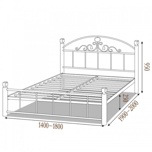Кровать Кассандра на деревянных ногах, бежевый/белый бархат/белый (Металл-Дизайн) в Кишиневе