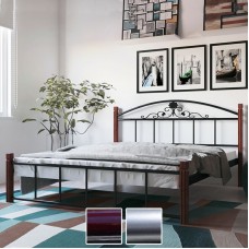 Кровать Кассандра на деревянных ногах, бордо/металлик/палитра Bella Letto (Металл-Дизайн) в Кишиневе