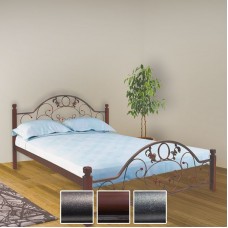 Кровать Франческа на деревянных ногах, черная медь/коричневый/черное золото (Металл-Дизайн) в Кишиневе