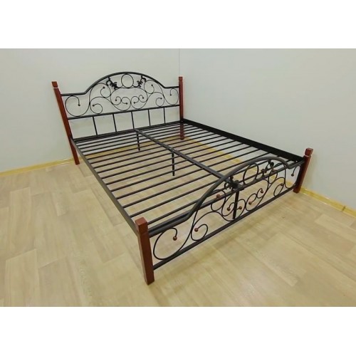Кровать Франческа на деревянных ногах, бордо/металлик/палитра Bella Letto (Металл-Дизайн) в Кишиневе
