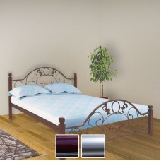 Кровать Франческа на деревянных ногах, бордо/металлик/палитра Bella Letto (Металл-Дизайн) в Кишиневе