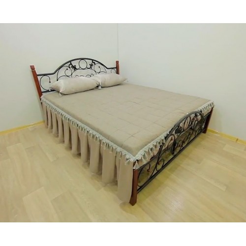 Кровать Франческа на деревянных ногах, золото/палитра Структура (Металл-Дизайн) в Кишиневе
