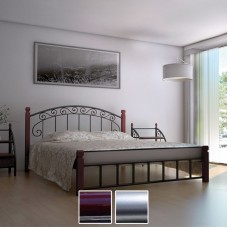 Кровать Афина на деревянных ногах, бордо/металлик/палитра Bella Letto (Металл-Дизайн) в Кишиневе