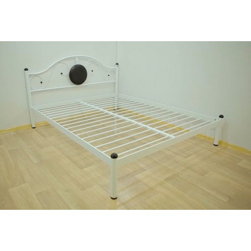Кровать металлическая Лаура, бежевый/белый бархат (Металл-Дизайн) в Кишиневе