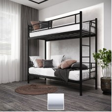 Двухъярусная кровать Квадро LOFT, белый бархат (Металл-Дизайн) в Кишиневе